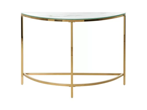 Console à Plateau En Verre Effet Marbre Blanche/dorée ORITA -Meilleur Meubles Magasin console 17178059