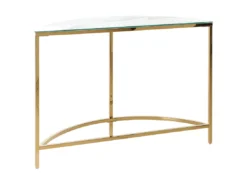 Console à Plateau En Verre Effet Marbre Blanche/dorée ORITA -Meilleur Meubles Magasin console 17178061