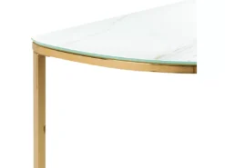 Console à Plateau En Verre Effet Marbre Blanche/dorée ORITA -Meilleur Meubles Magasin console 17178063