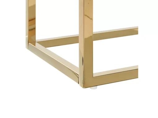 Console à Plateau En Verre Effet Marbre Blanc/dorée AZUSA -Meilleur Meubles Magasin console 17178087