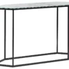 Console Avec Plateau En Verre Effet Marbre Blanc / Noir PERRIN -Meilleur Meubles Magasin console 17468589