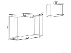 Console Avec Plateau En Verre Effet Marbre Blanc / Noir PERRIN -Meilleur Meubles Magasin console 17468593