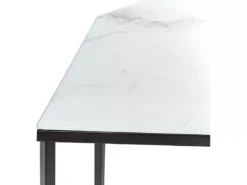 Console Avec Plateau En Verre Effet Marbre Blanc / Noir PERRIN -Meilleur Meubles Magasin console 17468597