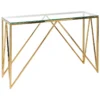 Console Dorée Au Plateau De Verre WESO -Meilleur Meubles Magasin console 17468611