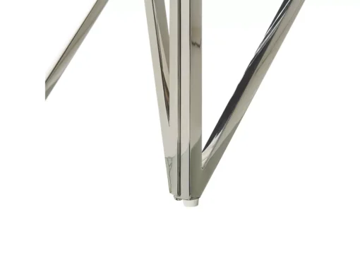 Console Argentée Au Plateau De Verre WESO -Meilleur Meubles Magasin console 17468705