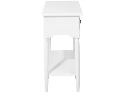 Console Blanche Avec 2 Tiroirs LOWELL -Meilleur Meubles Magasin console 18030893