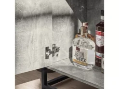 Table Console, Table D’Entrée, Meuble D’Entrée, Bout De Canapé - 1 Étagère Et 2 Portes, FSB55-HG -Meilleur Meubles Magasin console 19183413
