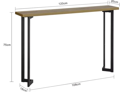Table Console Table D’entrée Buffet Bout De Canapé Table D'appoint Cadre Et Pieds En Fer, FSB50-PF -Meilleur Meubles Magasin console 19183419