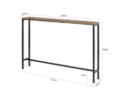 FSB19-XL-N Table Console Table D'appoint Bout De CanapéCadre Et 4 Pieds En Fer -Meilleur Meubles Magasin console 19183499