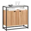 Table Console, Table D’Entrée, Meuble D’Entrée, Bout De Canapé - 1 Étagère Et 2 Portes, FSB55-N -Meilleur Meubles Magasin console 19183591