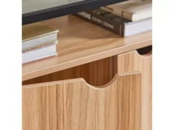 Table Console, Table D’Entrée, Meuble D’Entrée, Bout De Canapé - 1 Étagère Et 2 Portes, FSB55-N -Meilleur Meubles Magasin console 19183605