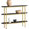 Table Console Table D'Appoint Table D’Entrée Bout De Canapé à 3 Niveaux, FSB66-SCH -Meilleur Meubles Magasin console 19184461