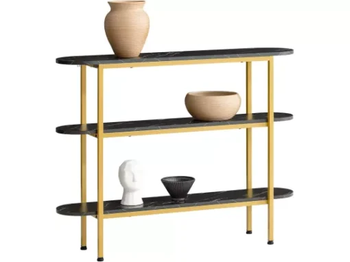 Table Console Table D'Appoint Table D’Entrée Bout De Canapé à 3 Niveaux, FSB66-SCH -Meilleur Meubles Magasin console 19184461
