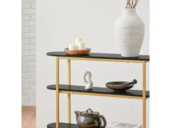 Table Console Table D'Appoint Table D’Entrée Bout De Canapé à 3 Niveaux, FSB66-SCH -Meilleur Meubles Magasin console 19184471