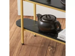 Table Console Table D'Appoint Table D’Entrée Bout De Canapé à 3 Niveaux, FSB66-SCH -Meilleur Meubles Magasin console 19184473