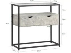 Table Console, Table D’Entrée, Meuble D’Entrée, Bout De Canapé, Table Décorative, FSB54-HG 14 Table Console, Table D’Entrée, Meuble D’Entrée, Bout De Canapé, Table Décorative, FSB54-HG -Meilleur Meubles Magasin console 19406687