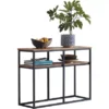 Table Console Bout De Canapé Table D'Appoint Buffet Avec 2 étagères De Rangement, FSB42-Q -Meilleur Meubles Magasin console 19406783