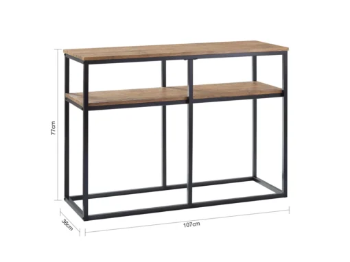 Table Console Bout De Canapé Table D'Appoint Buffet Avec 2 étagères De Rangement, FSB42-Q -Meilleur Meubles Magasin console 19406795
