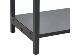 Console à 2 Tiroirs Noir Et Rotin Naturel OPOCO -Meilleur Meubles Magasin console 22099171