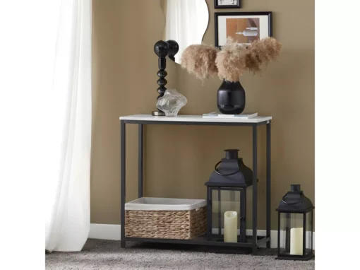 Table Console Table D'Appoint Bout De Canapé Table D’Entrée Effet Marbre Cadre, FSB29-SCH -Meilleur Meubles Magasin console 22961215