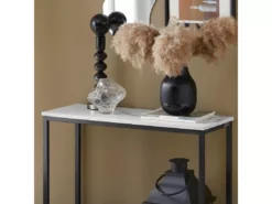 Table Console Table D'Appoint Bout De Canapé Table D’Entrée Effet Marbre Cadre, FSB29-SCH -Meilleur Meubles Magasin console 22961223