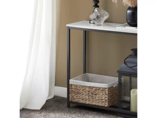 Table Console Table D'Appoint Bout De Canapé Table D’Entrée Effet Marbre Cadre, FSB29-SCH -Meilleur Meubles Magasin console 22961225
