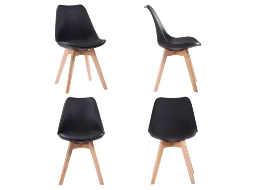Ensemble Table Extensible 120/160cm HELGA Et 4 Chaises NORA Noir - HAPPY GARDEN -Meilleur Meubles Magasin ensemble table et chaise 10780927