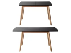 Ensemble Table Extensible 120/160cm HELGA Et 4 Chaises NORA Noir - HAPPY GARDEN -Meilleur Meubles Magasin ensemble table et chaise 10780929