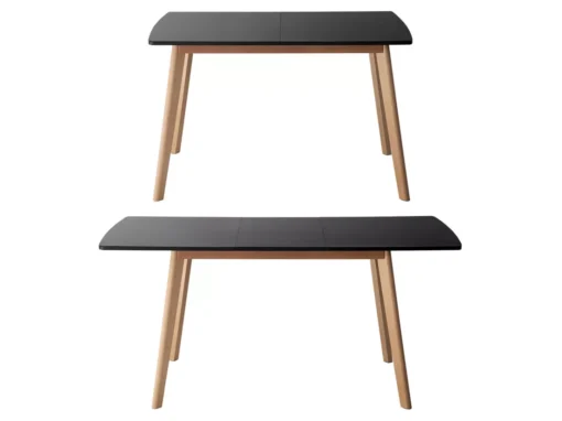 Ensemble Table Extensible 120/160cm HELGA Et 4 Chaises NORA Noir - HAPPY GARDEN -Meilleur Meubles Magasin ensemble table et chaise 10780929