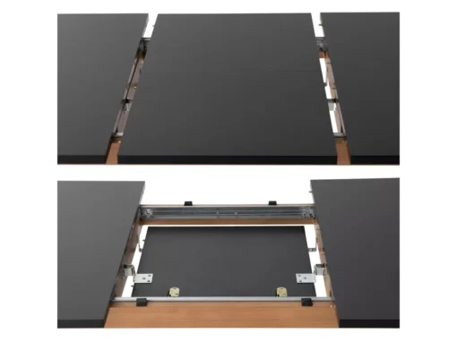 Ensemble Table Extensible 120/160cm HELGA Et 4 Chaises NORA Noir - HAPPY GARDEN -Meilleur Meubles Magasin ensemble table et chaise 10780933