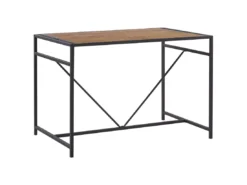 Ensemble Table De Salle à Manger Et 4 Chaises Effet Bois Foncé BURTON -Meilleur Meubles Magasin ensemble table et chaise 16157005