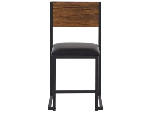 Ensemble Table De Salle à Manger Et 4 Chaises Effet Bois Foncé BURTON -Meilleur Meubles Magasin ensemble table et chaise 16157007