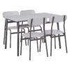 Ensemble De Salle à Manger Gris Clair Et Noir 4 Places VELDEN -Meilleur Meubles Magasin ensemble table et chaise 16612687