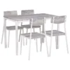 Ensemble De Salle à Manger Effet Bois Gris Et Blanc 4 Places BISMARCK -Meilleur Meubles Magasin ensemble table et chaise 16612727