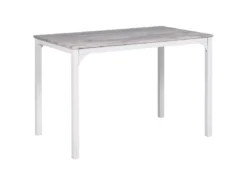 Ensemble De Salle à Manger Effet Bois Gris Et Blanc 4 Places BISMARCK -Meilleur Meubles Magasin ensemble table et chaise 16612733