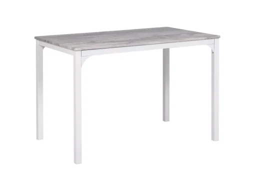 Ensemble De Salle à Manger Effet Bois Gris Et Blanc 4 Places BISMARCK -Meilleur Meubles Magasin ensemble table et chaise 16612733