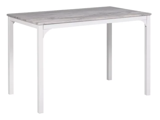 Ensemble De Salle à Manger Effet Bois Gris Et Blanc 4 Places BISMARCK -Meilleur Meubles Magasin ensemble table et chaise 16612735