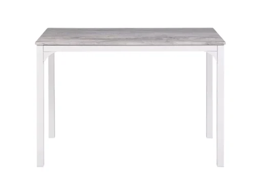 Ensemble De Salle à Manger Effet Bois Gris Et Blanc 4 Places BISMARCK -Meilleur Meubles Magasin ensemble table et chaise 16612737