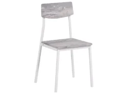 Ensemble De Salle à Manger Effet Bois Gris Et Blanc 4 Places BISMARCK -Meilleur Meubles Magasin ensemble table et chaise 16612741