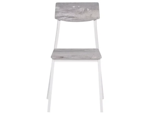 Ensemble De Salle à Manger Effet Bois Gris Et Blanc 4 Places BISMARCK -Meilleur Meubles Magasin ensemble table et chaise 16612743