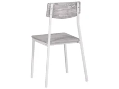 Ensemble De Salle à Manger Effet Bois Gris Et Blanc 4 Places BISMARCK -Meilleur Meubles Magasin ensemble table et chaise 16612745
