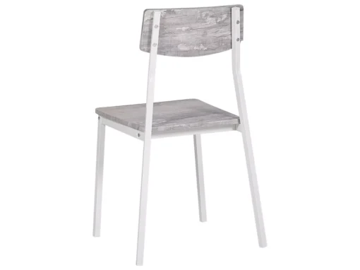 Ensemble De Salle à Manger Effet Bois Gris Et Blanc 4 Places BISMARCK -Meilleur Meubles Magasin ensemble table et chaise 16612745