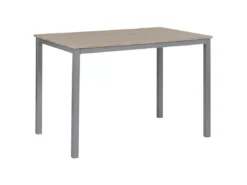 Ensemble De Salle à Manger Effet Bois Clair Et Gris 4 Places BLUMBERG -Meilleur Meubles Magasin ensemble table et chaise 16612785