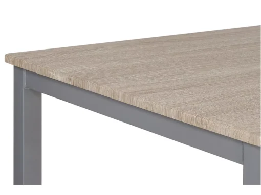 Ensemble De Salle à Manger Effet Bois Clair Et Gris 4 Places BLUMBERG -Meilleur Meubles Magasin ensemble table et chaise 16612791