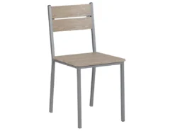 Ensemble De Salle à Manger Effet Bois Clair Et Gris 4 Places BLUMBERG -Meilleur Meubles Magasin ensemble table et chaise 16612795
