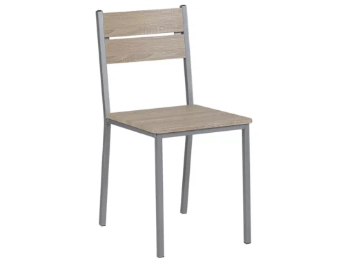 Ensemble De Salle à Manger Effet Bois Clair Et Gris 4 Places BLUMBERG -Meilleur Meubles Magasin ensemble table et chaise 16612795