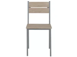 Ensemble De Salle à Manger Effet Bois Clair Et Gris 4 Places BLUMBERG -Meilleur Meubles Magasin ensemble table et chaise 16612797