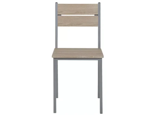 Ensemble De Salle à Manger Effet Bois Clair Et Gris 4 Places BLUMBERG -Meilleur Meubles Magasin ensemble table et chaise 16612797