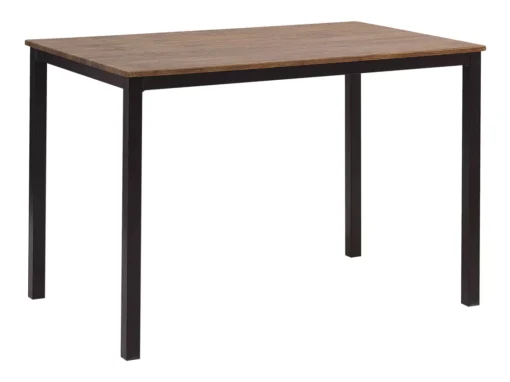 Ensemble De Salle à Manger Effet Bois Foncé Et Noir 4 Places HAMRY -Meilleur Meubles Magasin ensemble table et chaise 16612963