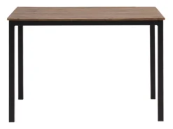 Ensemble De Salle à Manger Effet Bois Foncé Et Noir 4 Places HAMRY -Meilleur Meubles Magasin ensemble table et chaise 16612965